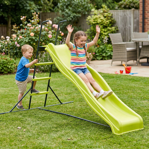 XSL003G  2.2M kids plastic slide indoor Freestanding playground equipment children plastic slide kids indoor slide green