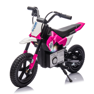 24V Kids Ride On Electric Toy Motocross Motorcycle,200W High Speed Hub Motor,Rear wheel shock absorber,Adjustable speed,LED breath lamp,Bluetooth,Music,Speeds 3.11-9.32MPH For Kids Aged 5-12